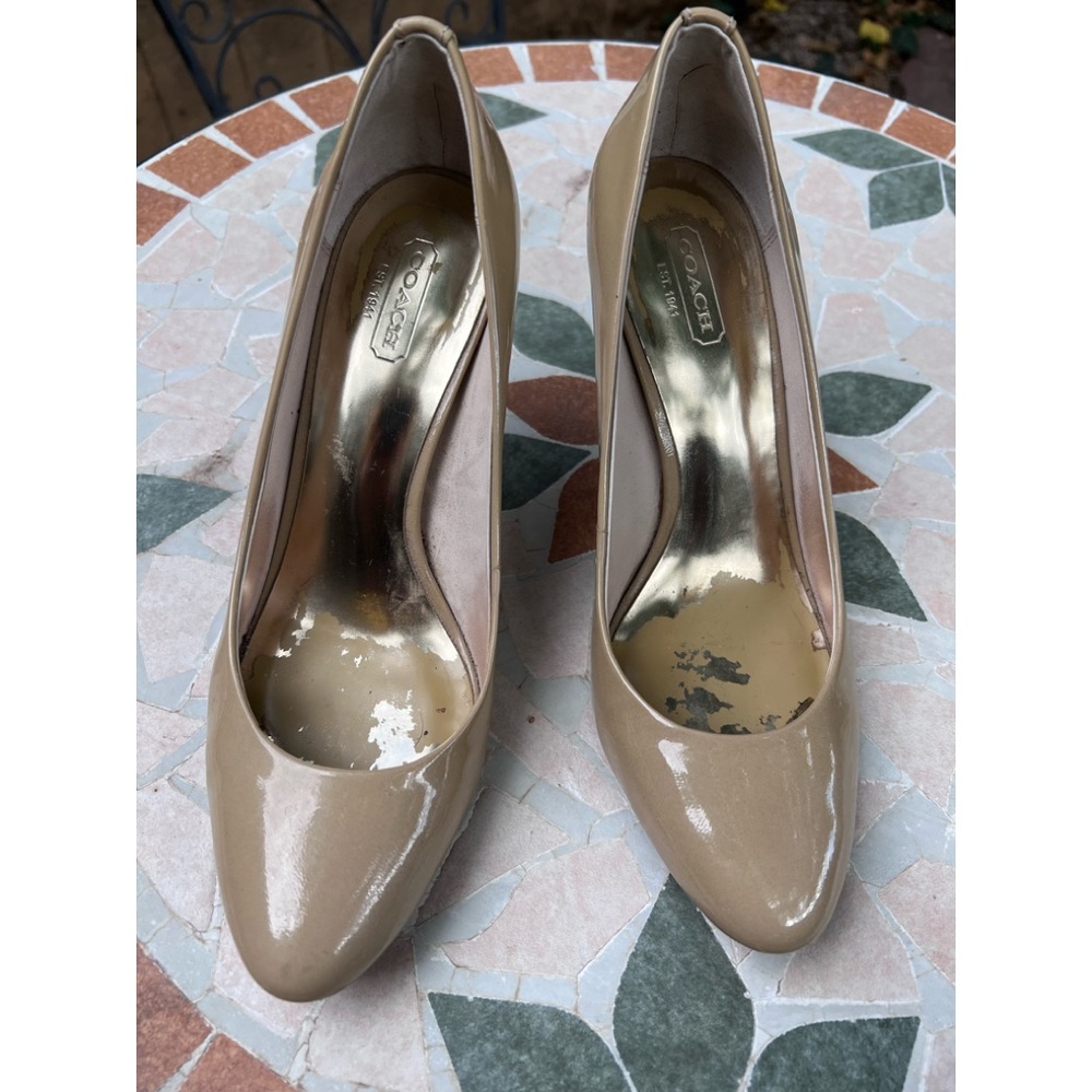 Coach Nala Nude Patent Leather Pump - Picture 8 of 12